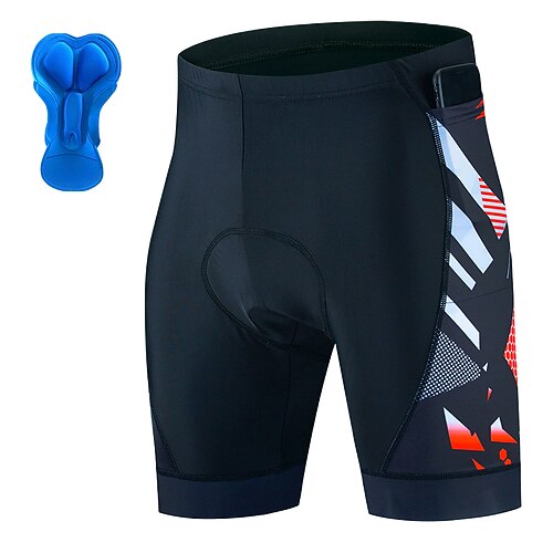

21Grams Men's Bike Shorts Cycling Shorts Bike Bottoms Mountain Bike MTB Road Bike Cycling Sports Geometic 3D Pad Cycling Breathable Quick Dry Forest Green White Polyester Spandex Clothing Apparel