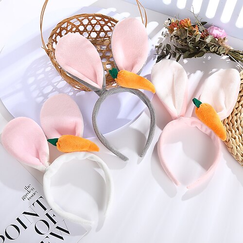 

Kids Girls' Active Daily Rabbit Cartoon / Animal Hair Accessories White / Gray / Pink