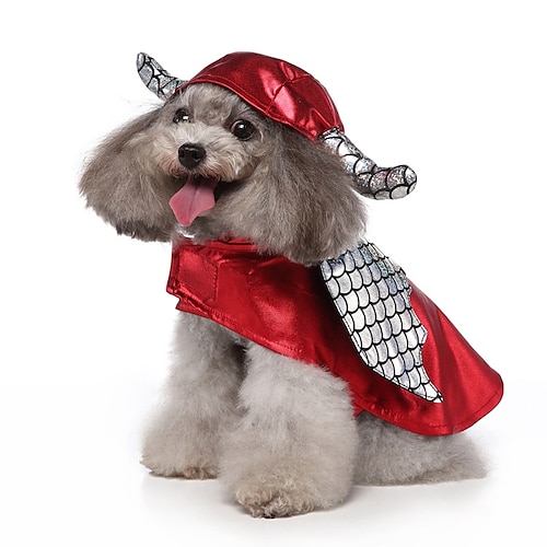 

Oktoberfest Dog Costume Flying Beast Dog Cat Costume Animal Cosplay Funny Party Halloween Dog Clothes Puppy Clothes Dog Outfits Breathable Red Costume for Girl and Boy Dog Polyster XL