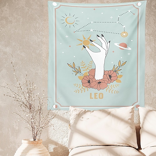 

Leo card zodiac constellation map print tapestry 1 piece