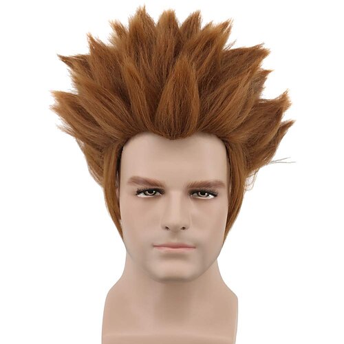 

Halloween Wig Spiky Brown Wig Cosplay Wigs for Men Costume