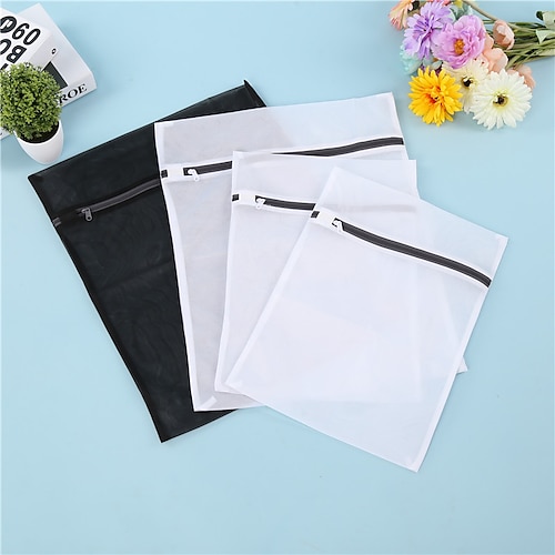

in bianco e nero 4/6 pezzi sacchetto della biancheria maglia fine sacchetto di lavaggio set lavatrice sacchetto della maglia di immagazzinaggio