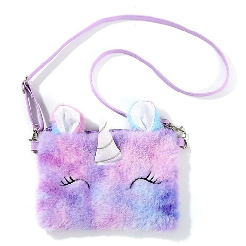 

Kid's Girls' Unicorn Bag Crossbody Bag Polyester Cartoon Daily Holiday big eye color big eyes blue light blue squinting Violet Squinting