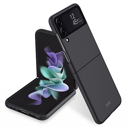 

telefon Etui Til Samsung Galaxy Bakdeksel Flip Case Z Flip 4 Bærbar Flipp Ultratynn Ensfarget PC