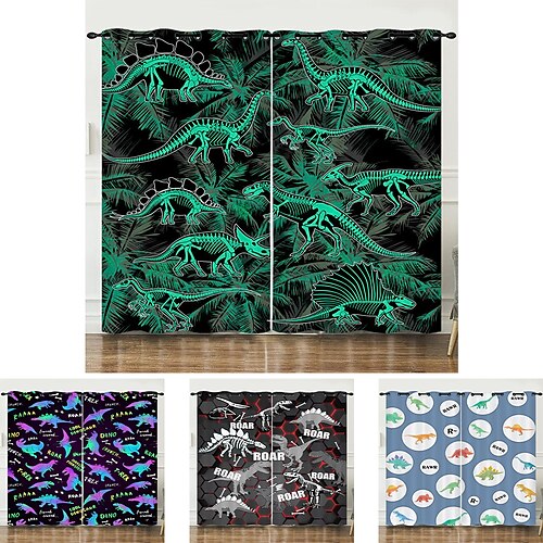 

2 Panels Blackout Curtain Drapes Thermal Insulated Curtains for Bedroom Living Room Modern Grommet Window