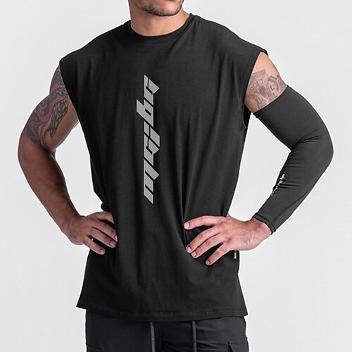 

Men's Running Tank Top Sleeveless Tee Tshirt Athletic Breathable Quick Dry Moisture Wicking Gym Workout Running Active Training Sportswear Activewear Black Purple Dark Green