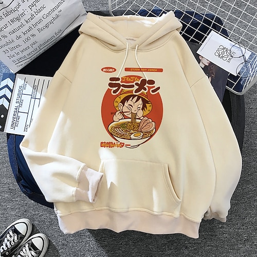 

Inspired by One Piece Monkey D. Luffy Hoodie Anime 100% Polyester Anime Harajuku Graphic Kawaii Hoodie For Men's / Women's / Couple's