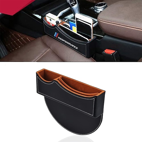 

Storage Box Seat Gap Filler Console Organizer Car Pocket Seat Catcher Seat Crevice Storage Box