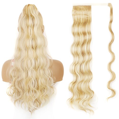 

Clip In / On Ponytails Classic / Women / Easy dressing Synthetic Hair Hair Piece Hair Extension Body Wave / Natural Wave 24 inch Party Evening / Party / Evening / Daily Wear