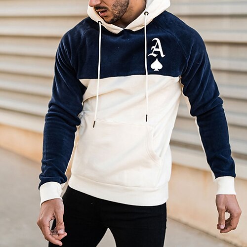 

Men's Hoodie Pullover Hoodie Sweatshirt Color Block Pocket Daily Holiday Going out non-printing Casual Streetwear Hoodies Sweatshirts Light Khaki.