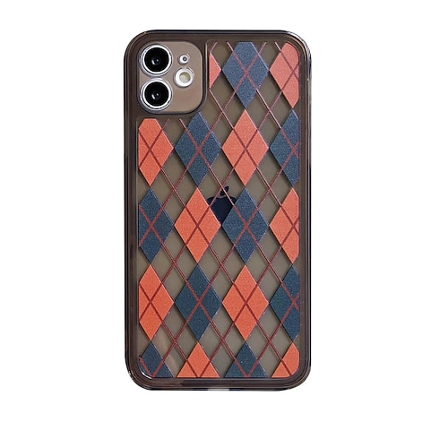 

Phone Case For Apple Back Cover iPhone 13 12 11 Pro Max X XR XS Max Bumper Frame Soft Edges Shockproof Transparent Geometric Pattern TPU