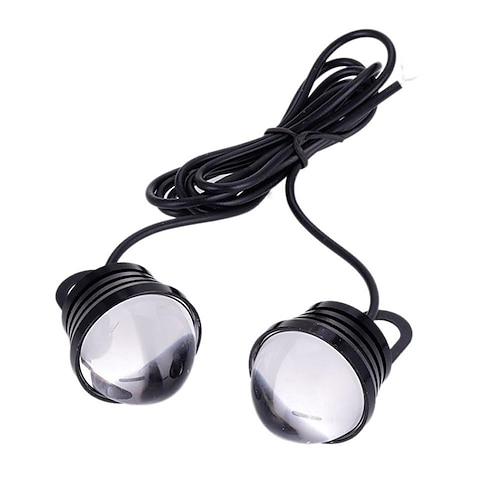 

OTOLAMPARA 1 Pair 10W Car LED Light Fog Lamp Daytime Running Lights DRL External Fish LED Eagle Eye Automobile Regular Lightness