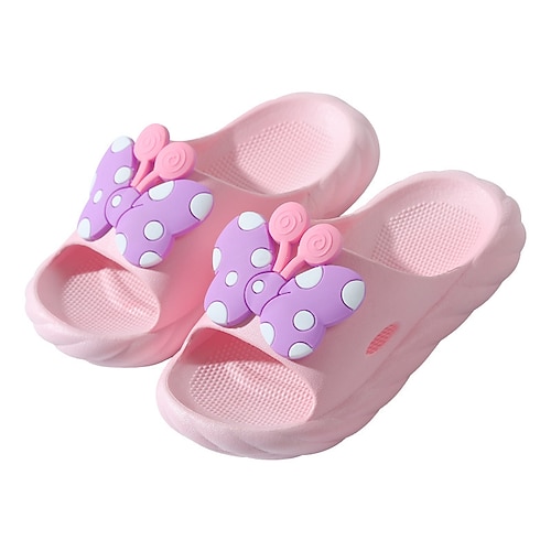 

Girls' Slippers Flip-Flops Casual Daily PVC Waterproof Fast Dry Water Resistant Slippers Little Kids(4-7ys) Casual Daily Indoor Outdoor Play Blue Purple Yellow Spring Summer