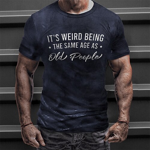 

Men's Unisex T shirt Tee 3D Print Graphic Prints Letter Crew Neck Street Daily Print Short Sleeve Tops Designer Casual Vintage Big and Tall Black Army Green Brown / Summer / Summer