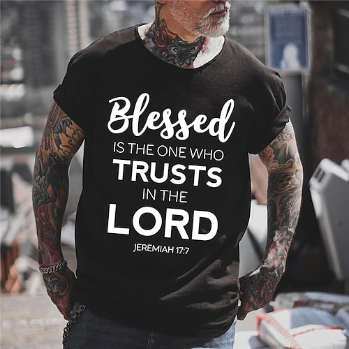 

Men's T shirt Tee Letter Graphic Prints Crew Neck Outdoor Street Short Sleeve Print Clothing Apparel Sports Designer Casual Big and Tall