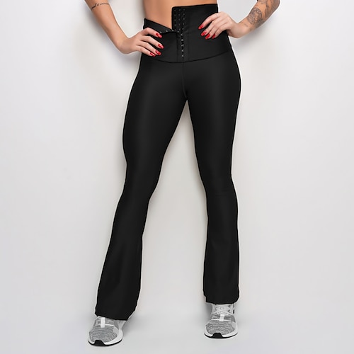 

Women's Flare Leg Pants Yoga Style High Waist Quick Dry Pilates Dance Pants Dancewear Bottoms Black Sports Activewear Micro-elastic Slim / Athletic / Casual / Athleisure