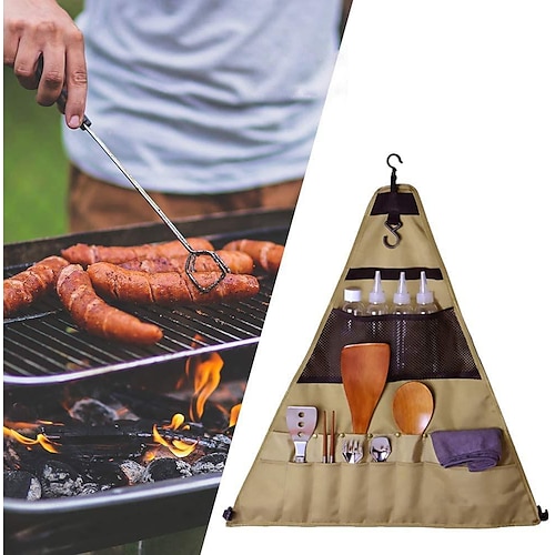 

Picnic Tableware Storage Bag Portable Barbecue Picnic Cookware Set Outdoor Storage Bag