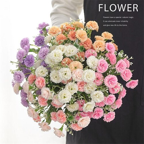 

5 Fork 20 Flower Head Simulation Flower Lilac Bouquet Bouquet Wedding Decoration 31cm