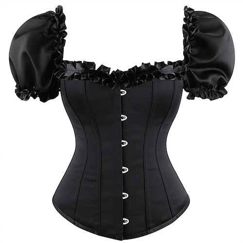 

Corset Women's Corsets Trachtenmieder Halloween Birthday Party Party & Evening Club Black Country Bavarian Breathable Lace Up Backless Tummy Control Push Up Pure Color Fall Winter / Overbust Corset