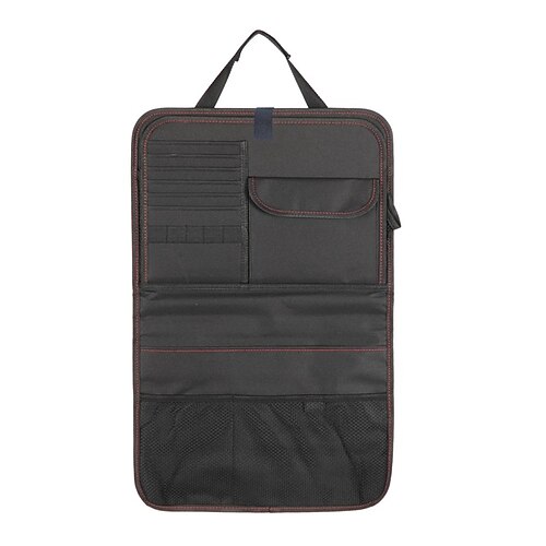

Car Seat Back Storage Bag Organizer Foldable Dining Table Tray Travel Buggy Pouch Auto Interior Accessories