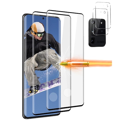 

[22Pack] Phone Screen Protector Camera Lens Protector For Samsung S20 ultra Tempered Glass High Definition (HD) 9H Hardness Scratch Proof Phone Accessory