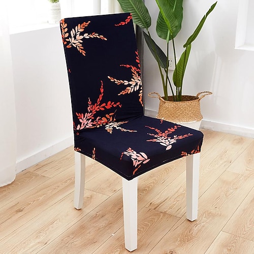 

Stretch Dining Chair Cover Slipcover Floral Boho for Living Room Party Wedding Christmas Decoration Spandex Fabric Machine Washable