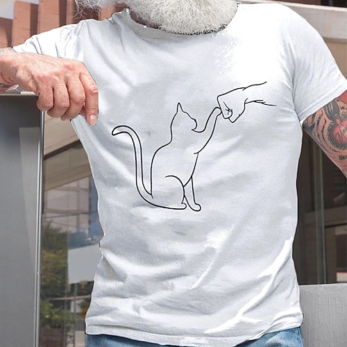 

Men's T shirt Tee Hot Stamping Graphic Prints Crew Neck Street Daily Print Short Sleeve Tops Designer Casual Fashion Comfortable White Light gray Navy Blue / Beach