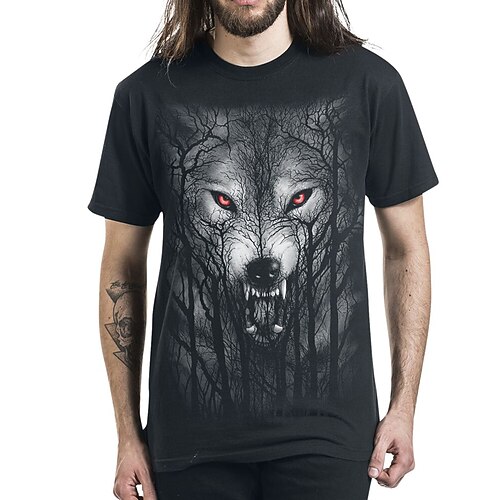 

Forest Wolf Twilight Werewolf Animal 3D Print T-Shirt Punk Gothic Rock Style