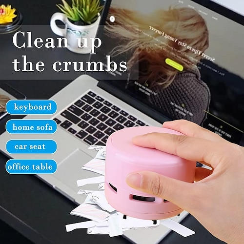 

Mini Debris Vacuum Portable Desk Sweeper Handheld Cordless Multifunction Cleaner for Home Office Car Pet Hair