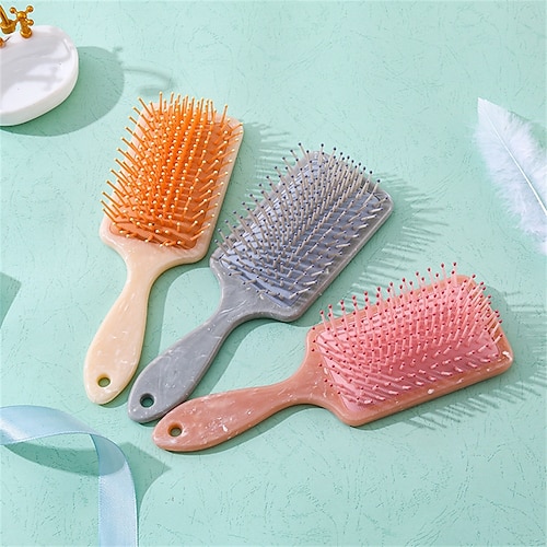 

Hair Brush Detangler Soft Bristles Marble Air Cushion Comb Smooth Hair Without Knotting Airbag Massage Plastic Comb