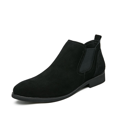 

Homens Botas Botas Chelsea Casual Clássico Diário Escritório e Carreira Couro Ecológico Botas / Botins Preto Cinzento Outono Primavera