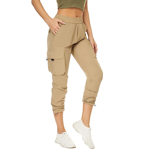 

Per donna Pantaloni cargo Pantaloni da escursione Estate Esterno Traspirante Multi Pocket Leggero Asciugatura rapida Pantaloni Vita elastica Grigio scuro Verde militare Caccia Pesca Campeggio