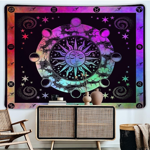 

Tarot Divination Wall Tapestry Art Decor Blanket Curtain Hanging Home Bedroom Living Room Decoration Mysterious Bohemian