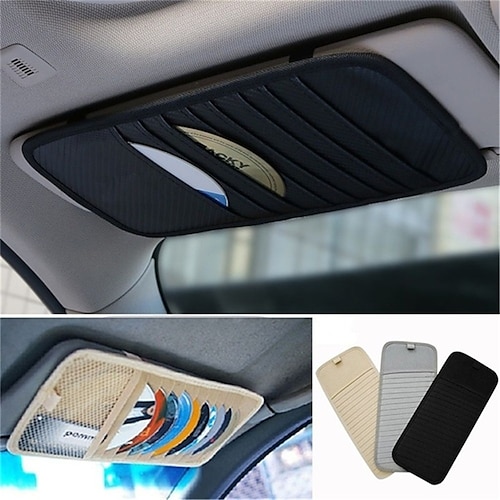 

Starfire 1 Pack Car Auto Sun Visor Organizer Disk Visor Dvd Organizer Bag Case Material Disks Bags Hold Car CD Case Holder Sun Visor Organizer for Cars with 8 DVD Storage Sleeves