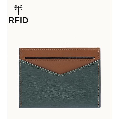 

Credit Card Holder Wallet Genuine Leather Name Card Holder Pocket with Magnetic Shut Multi for Women Men