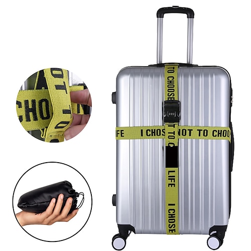 

Cross Detachable Combination Lock Luggage Belt Luggage Packing Belt Elastic Binding Belt