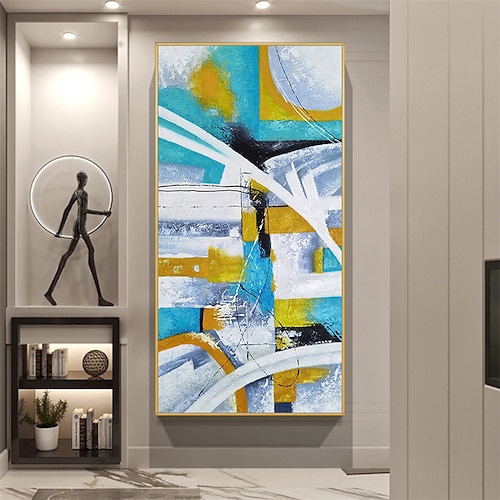 

Mintura Handmade Oil Paintings On Canvas Wall Art Decoration Modern Abstract Landscape Picture For Home Decor Rolled Frameless Unstretched Painting