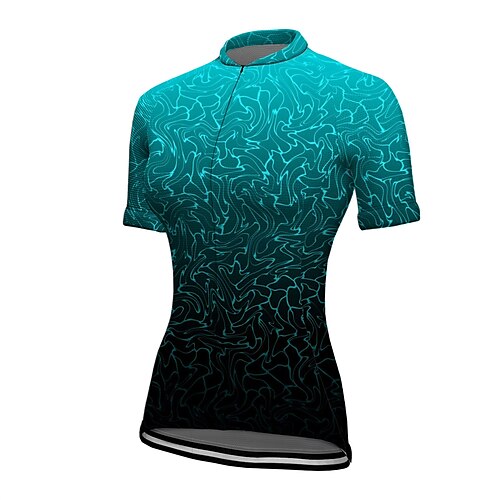 

21Grams Damen Radtrikot fahrradbekleidung Fahrradtrikot Kurzarm Fahhrad Shirt mit 3 Gesäßtaschen MTB Mountain Rennrad Atmungsaktiv Rasche Trocknung Feuchtigkeitsabsorbierend Reflexstreiffen Blau