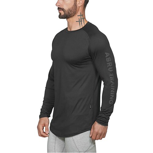 

Men's Sweatshirt Long Sleeve Sweatshirt Athletic Breathable Quick Dry Moisture Wicking Gym Workout Running Active Training Sportswear Activewear Camo / Camouflage Black Camouflage White