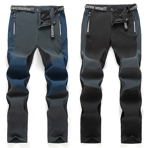 

Men's Hiking Pants Trousers Summer Outdoor Regular Fit Breathable Water Resistant Quick Dry Zipper Pocket Pants / Trousers Bottoms Elastic Waist Black Army Green Hunting Fishing Climbing S M L XL XXL