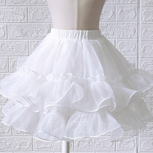 

Kids Girls' Skirt Solid Colored Active Ruffle Casual 2-8 Years Summer White