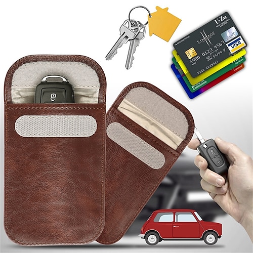 

Woven Pattern Car Key Case Pu Leather Multi-functional Household Key Case Creative Car Key Case ID Card Holder
