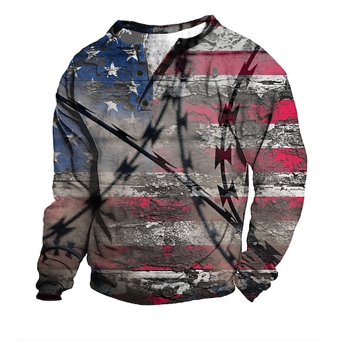 

Men's Unisex Sweatshirt Pullover Graphic Prints National Flag Print Casual Daily Sports 3D Print Designer Casual Hoodies Sweatshirts Red