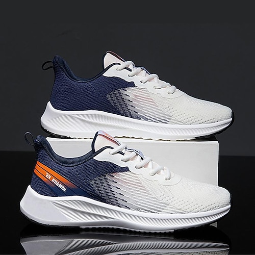 

2022 new cross-border foreign trade men's shoes flying woven breathable men's sports shoes fashion casual shoes soft sole running shoes