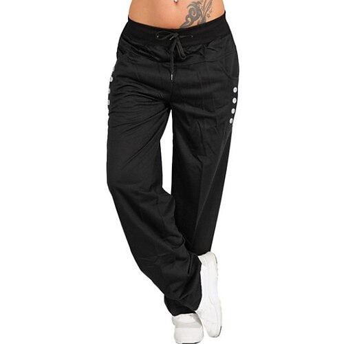 

Per donna Pantaloni della tuta Pantaloni cascante Nero Blu marino Grigio chiaro Vita normale Casuale / sportivo Athleisure Informale Fine settimana Tasche laterali Media elasticità Lunghezza intera