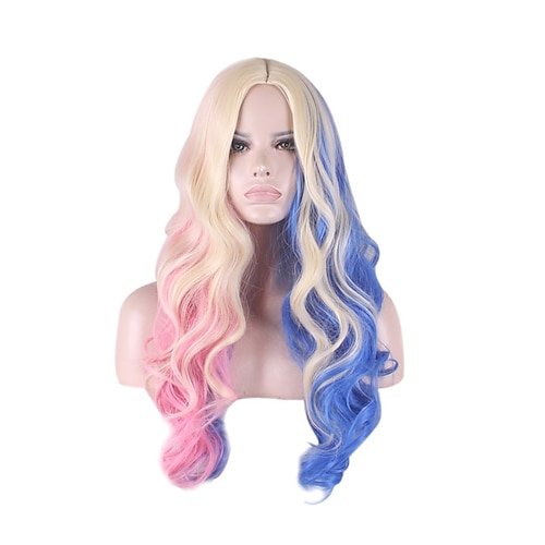 

Synthetic Wig Curly Middle Part Machine Made Wig Long A1 Synthetic Hair Women's Soft Classic Easy to Carry Blonde Pink Blue / Daily Wear / Party / Evening