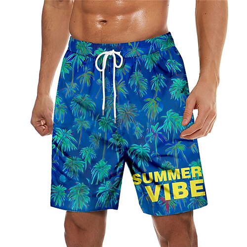 

Men's Swim Trunks Swim Shorts Quick Dry Board Shorts Bathing Suit with Pockets Drawstring Swimming Surfing Beach Water Sports Tropical Printed Spring Summer