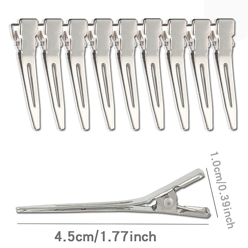 

12 Pcs Metal Edge Clip Duckbill Clip Hair Clip 4.5 Cm Single Fork Hairdressing Clip Seamless Hair Clip Female Broken Hair Bangs Clip