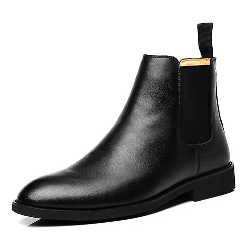 

Martin Boots Men's Autumn Leather Leather Pointed Toe Chelsea Boots High-Top Set-Toe Leather Boots On Behalf Of The Hair