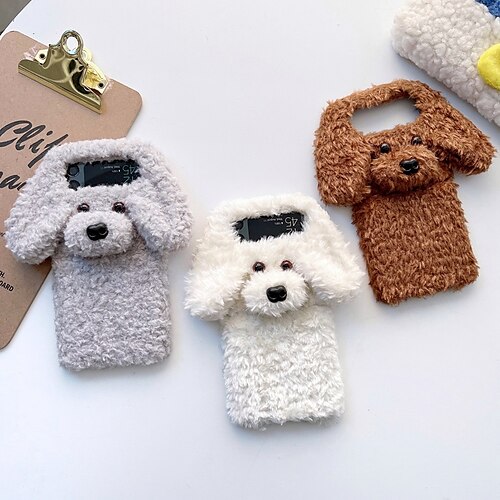 

Phone Case For Samsung Galaxy Flip Z Flip 3 Flip 3D Cartoon Plush Plush